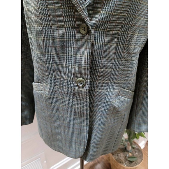 Pendleton Women's Multicolor Wool Single Breasted Two Buttons Fitted Blazer 10 - Picture 4 of 12